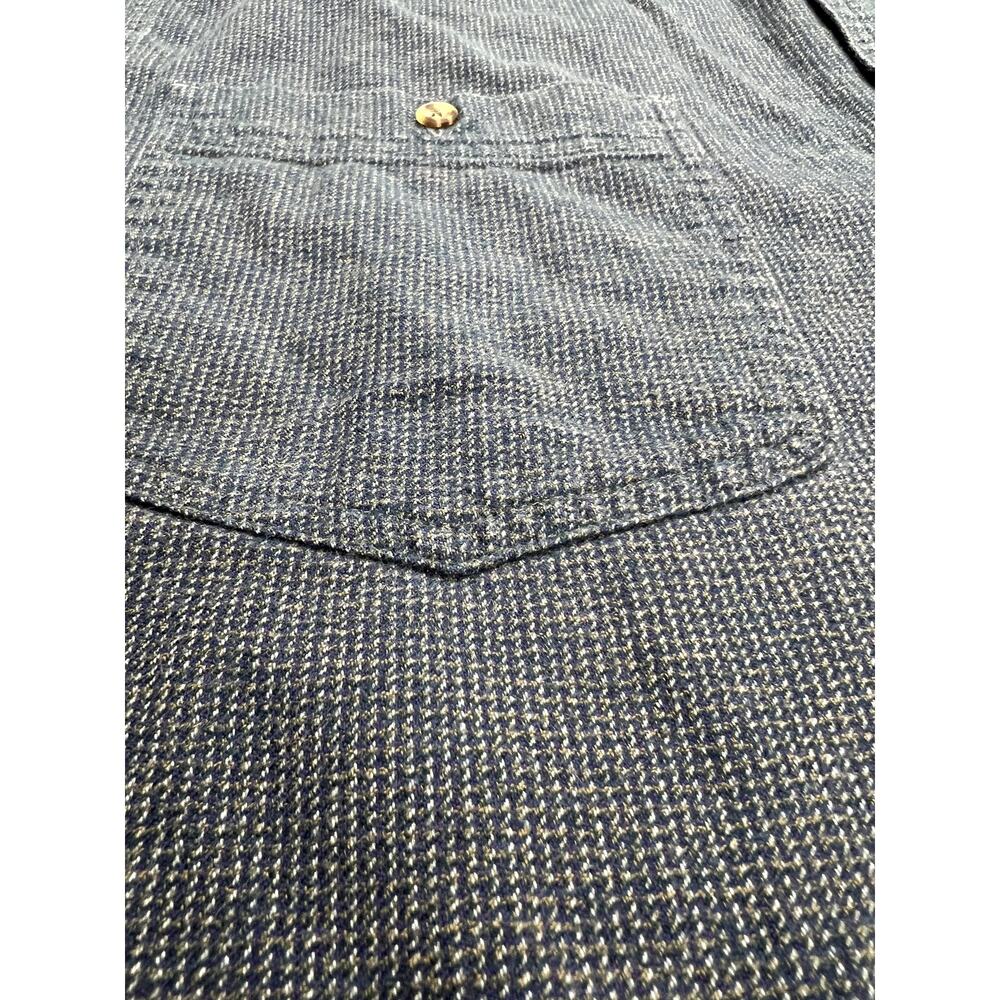 Vintage Eddie Bauer Men's Large Sonoma Heathers Button Down Shirt Gray Cotton - Picture 4 of 7